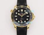 OR Factory Swiss Replica Omega Seamaster Diver 300M James Bond Watch 42MM Yellow Gold